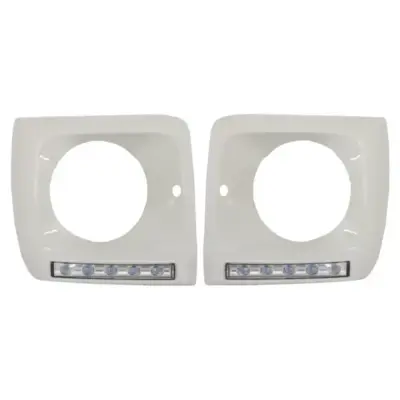 Fari Coprifari Bianchi con LED Luci Diurne per Mercedes Classe G W463 1989-2012