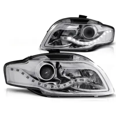 Fari Daylight Cromati Anteriori per Audi A4 B7 11.04-03.08