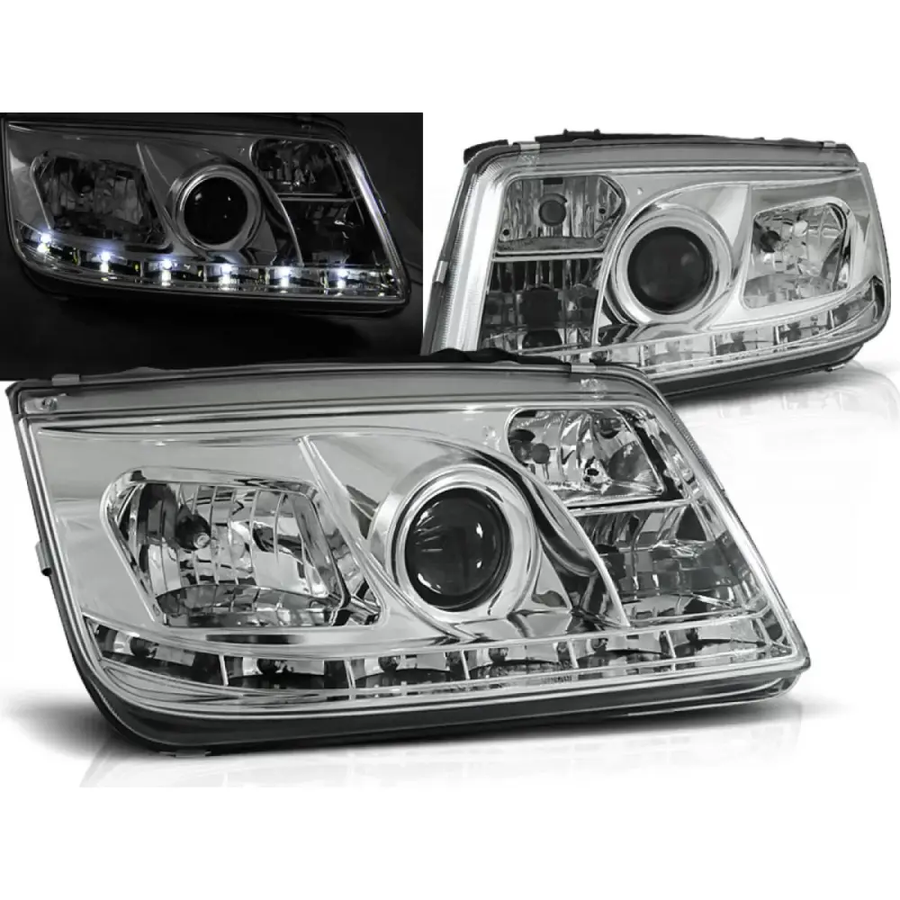 Fari Daylight Cromati Anteriori per Volkswagen Bora 09.98-05.05