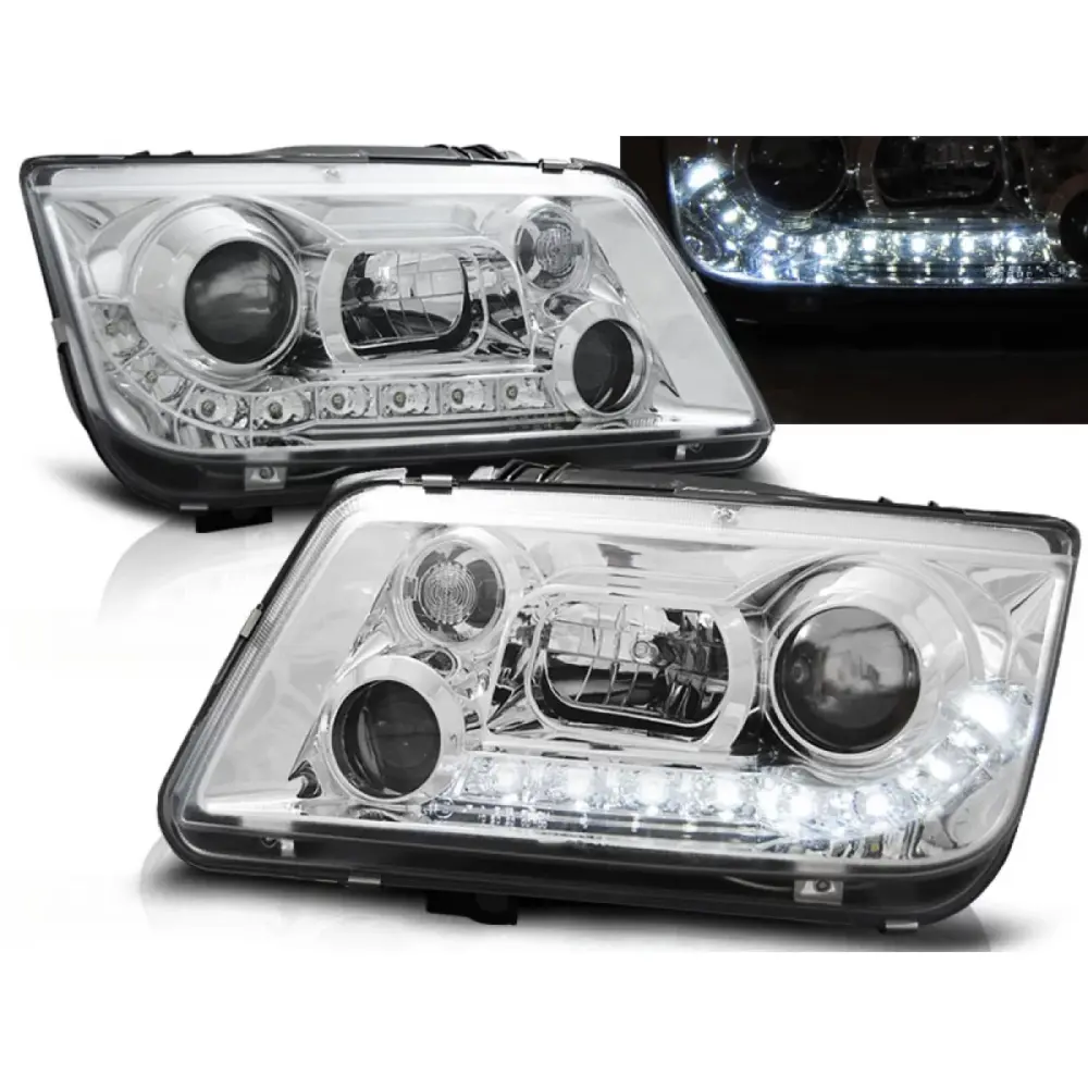 Fari Daylight Cromati Anteriori per Volkswagen Bora 09.98-05.05