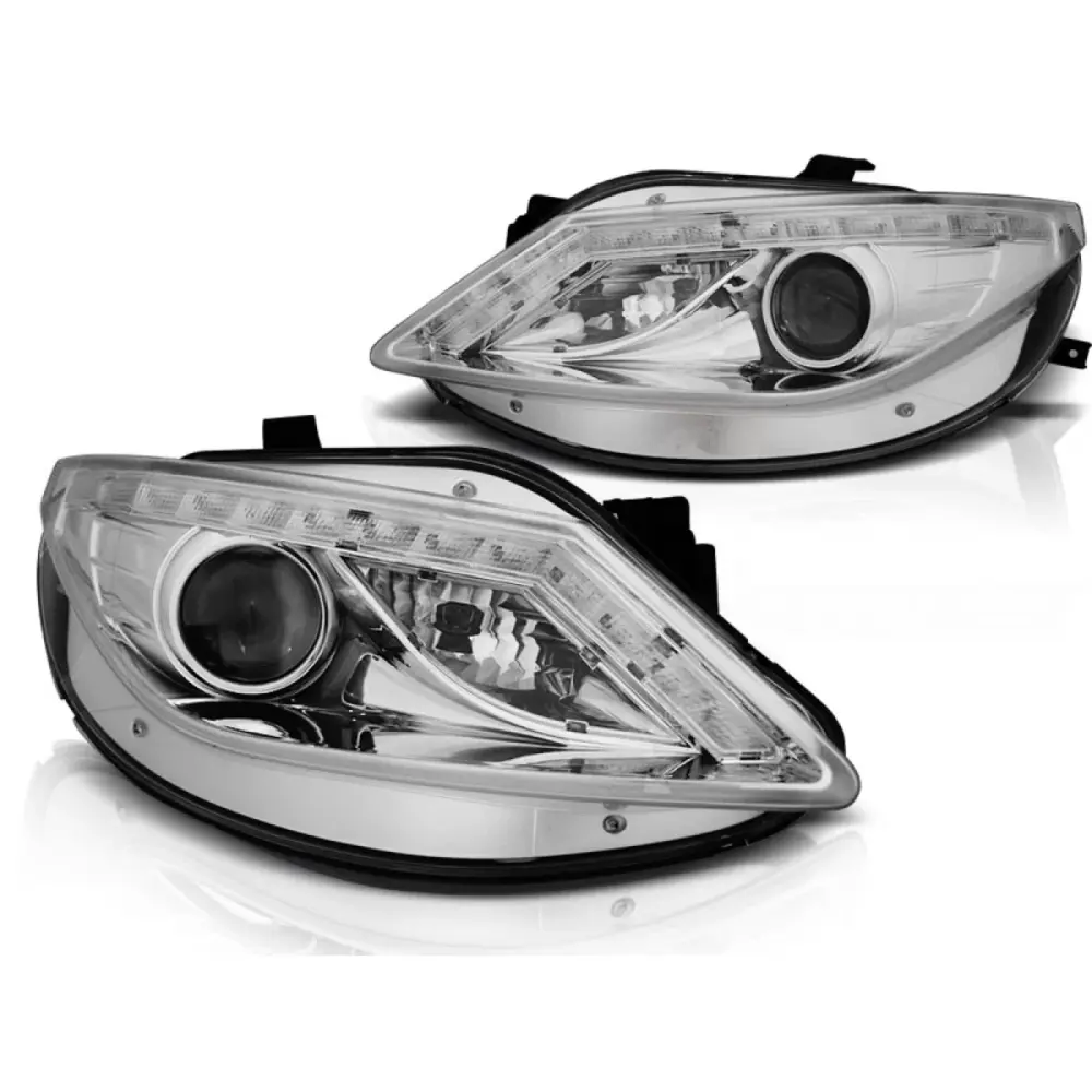 Fari Daylight Cromati con Indicatori LED per Seat Ibiza 6J 06.08-12