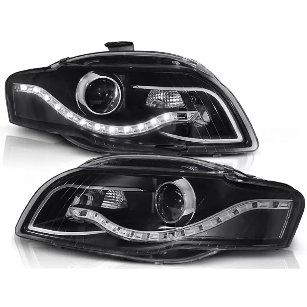 Fari Daylight Neri Anteriori per Audi A4 B7 11.04-03.08