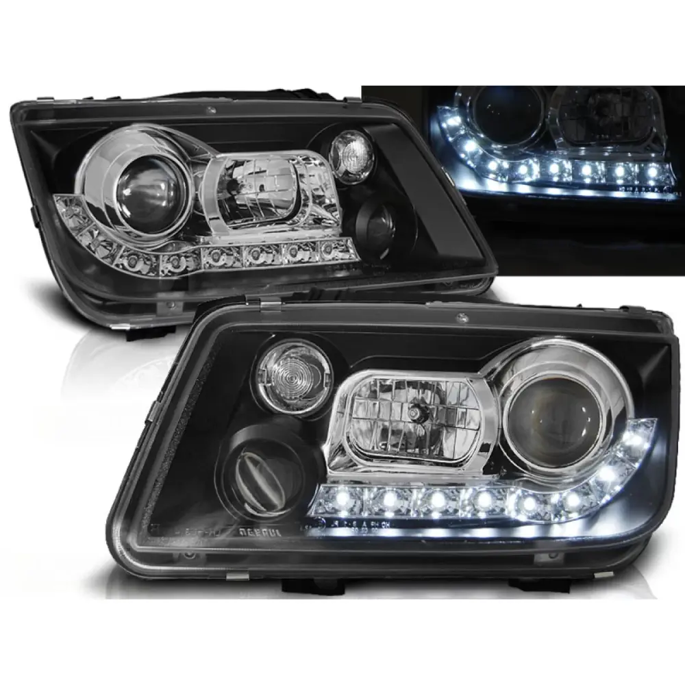 Fari Daylight Neri Anteriori per Volkswagen Bora 09.98-05.05