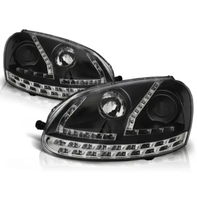 Fari Daylight Neri Anteriori per Volkswagen Golf 5 03-08