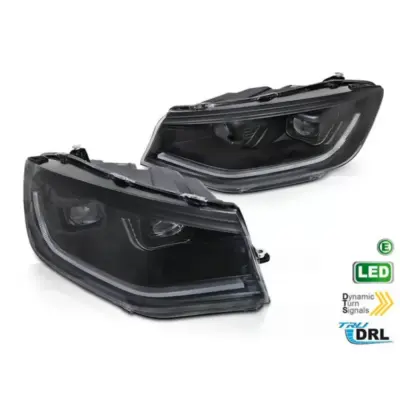 Fari Diurni Tuning Anteriore Dx e Sx con Base Nera per Volkswagen Caddy dal 2020