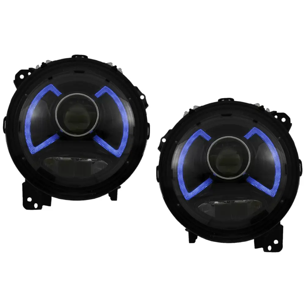 Fari Full LED Anteriori con Barra Luminosa per Jeep Wrangler Jl Jl Unlimited