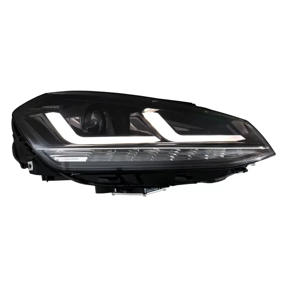 Fari Full LED Anteriori Neri Upgrade per Volkswagen Golf 7 Vii 2012-2017