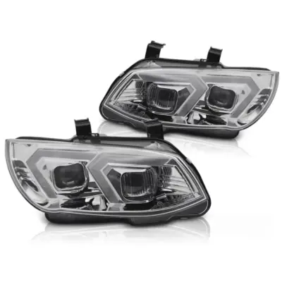 Fari Full LED Cromati Anteriori per BMW Serie 3 E92 E93 LCI 2010-2013