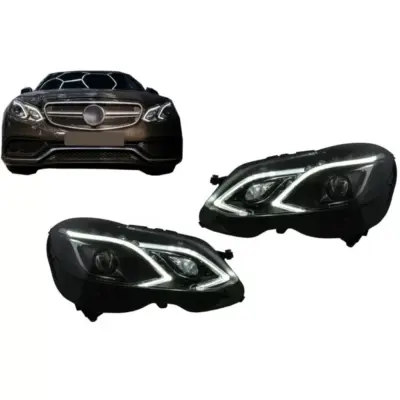 Fari LED Anteriori con Xenon per Mercedes Classe E W212 Facelift 2013-2016