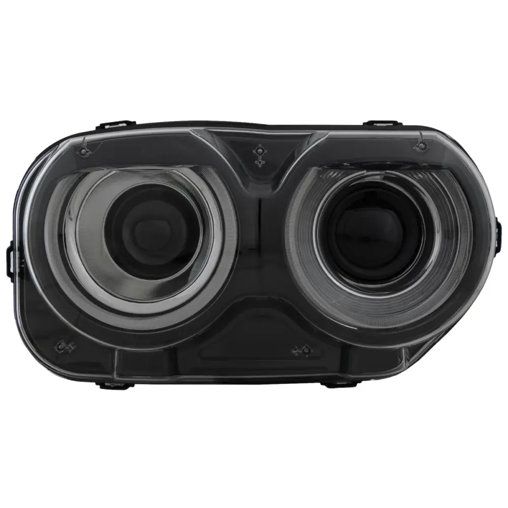 Fari LED Anteriori Neri Rgb per Dodge Challenger 2015-2023 Halogeni LHD