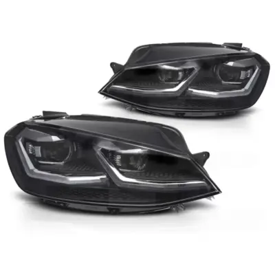 Fari LED Argento con Luci Diurne Sequenziali per Volkswagen Golf Vii 17-19