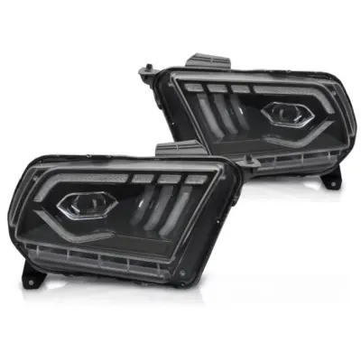 Fari LED Neri con Luci Diurne per Ford Mustang 2010-2013