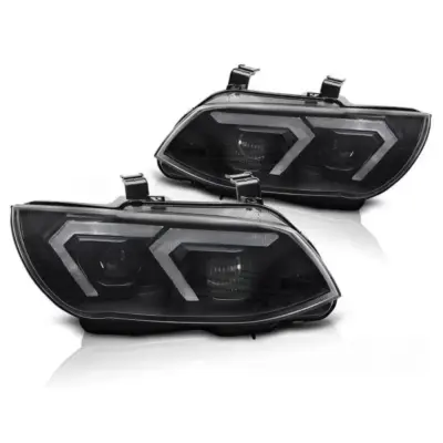 Fari LED Tuning con Base Nera Anteriore Dx e Sx per BMW Serie 3 E92 2010-2013