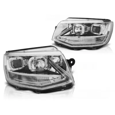 Fari Luci Diurne Cromati Anteriori per Volkswagen T6 15-19