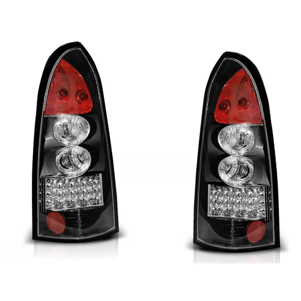 Fari Posteriori LED Neri per Opel Astra G Sw 09.97-02.04