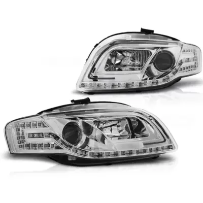 Fari Tubi Luce Cromati per Audi A4 B7 11.04-03.08