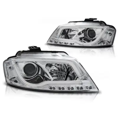 Fari Tubi Luce Diurna Cromati per Audi A3 8P 2008-2012