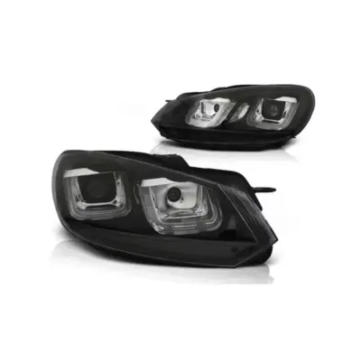 Fari Tuning Anteriore Dx e Sx Base Nera per Volkswagen Golf Vi 2008-2012