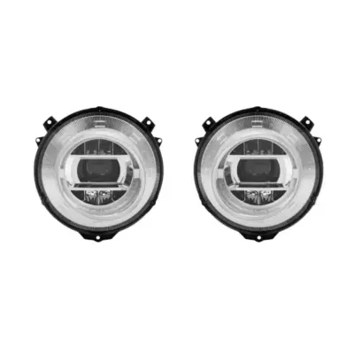 Fari Tuning Anteriore Sinistro e Destro con Base Cromata per Mercedes Classe G