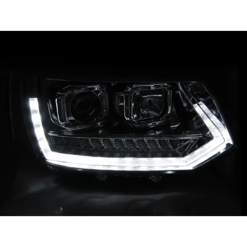 Fari Tuning Anteriori Cromati Sinistro e Destro per VW Transporter T5 2010-2015