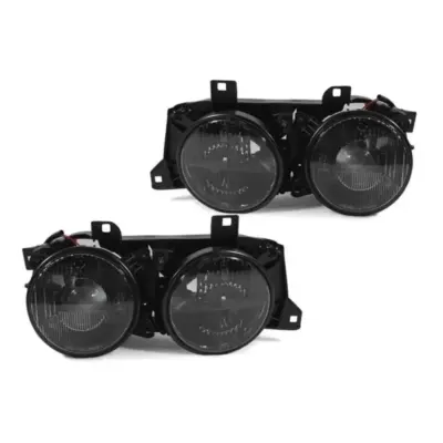 Fari Tuning Anteriori Dx e Sx con Base Nera per BMW Serie 5 E34 1987-1995