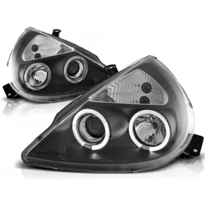 Fari Tuning con Anelli Alogeni Anteriori Sinistro e Destro per Ford Ka 1996-2008