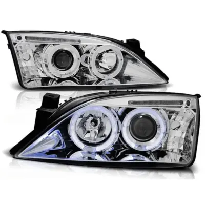 Fari Tuning con Anelli Alogeni Anteriori Sinistro e Destro per Ford Mondeo 09-07