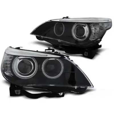 Fari Tuning con Anelli Angel Eyes CCFL Anteriori Sinistro e Destro per BMW E60