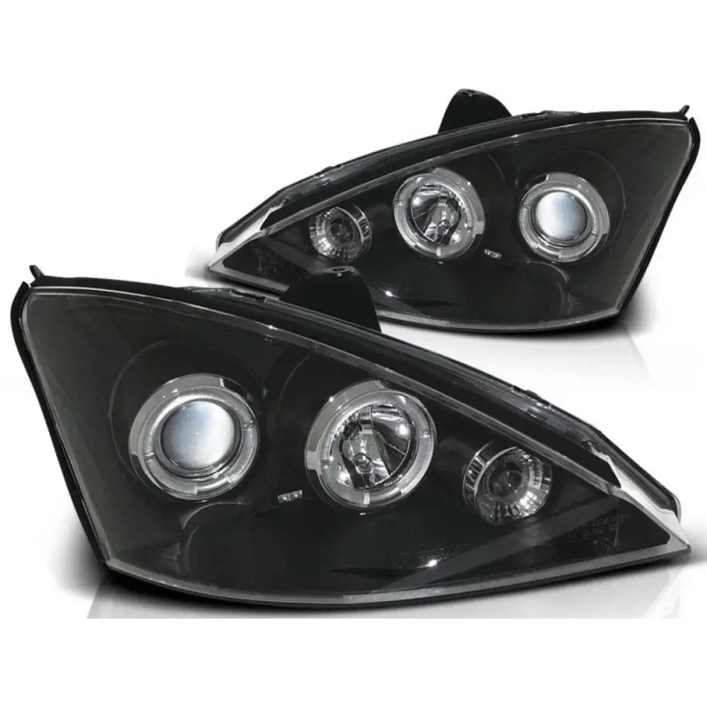 Fari Tuning con Angel Eyes Alogeni Anteriori Sinistro e Destro per Ford Focus
