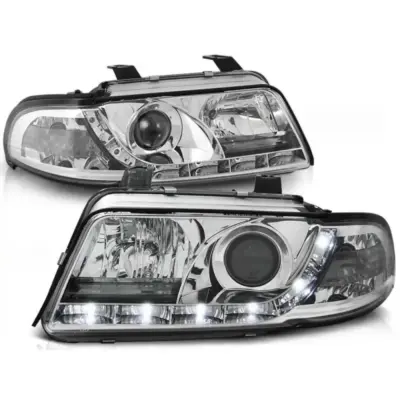 Fari Tuning con Luci LED Anteriore Sinistro e Destro per Audi A4 B5 1999-2000