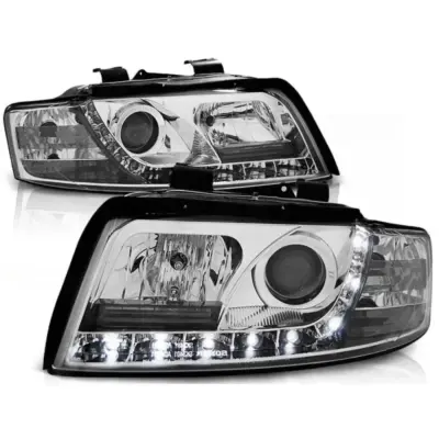 Fari Tuning con Luci LED Anteriore Sinistro e Destro per Audi A4 B6 2000-2004