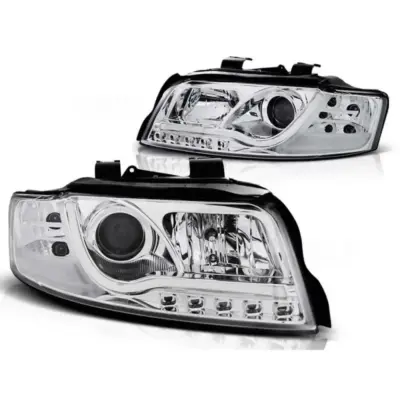 Fari Tuning con Luci LED Anteriore Sinistro e Destro per Audi A4 B6 2000-2004