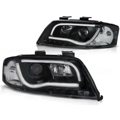 Fari Tuning con Luci LED Anteriore Sinistro e Destro per Audi A6 C5 1997-2001