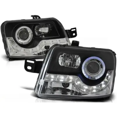 Fari Tuning con Luci LED Anteriore Sinistro e Destro per Fiat Panda dal 2003
