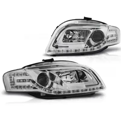 Fari Tuning con Luci LED Anteriori Dx e Sx per Audi A4 B7 11.2004-03.2008