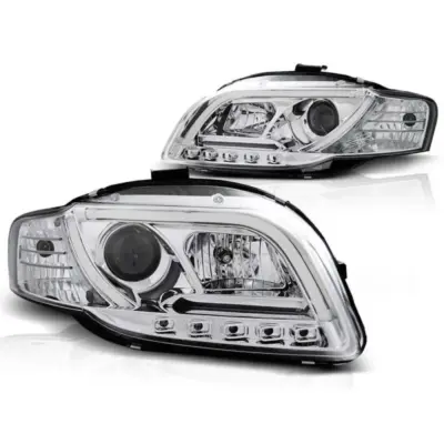 Fari Tuning con Luci LED Anteriori Dx e Sx per Audi A4 B7 11.2004-03.2008