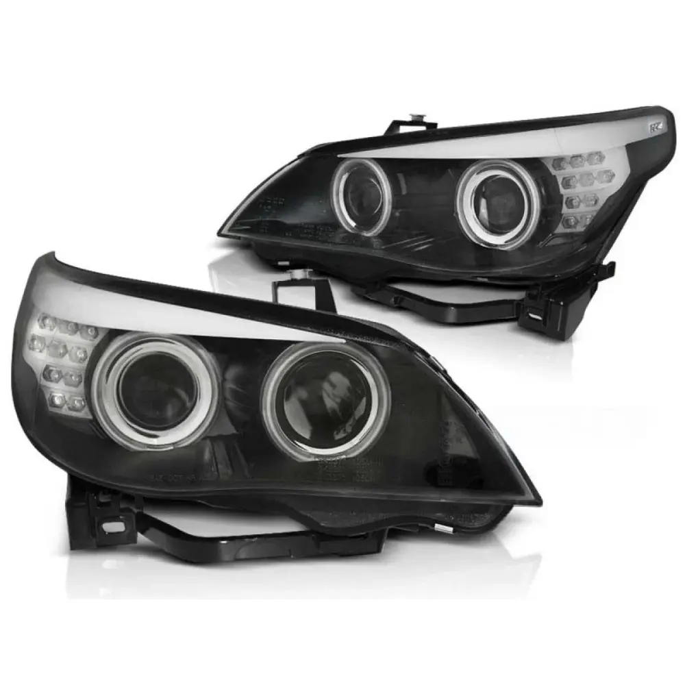 Fari Tuning con Occhi di Angelo CCFL Anteriori Sinistro e Destro per BMW E60