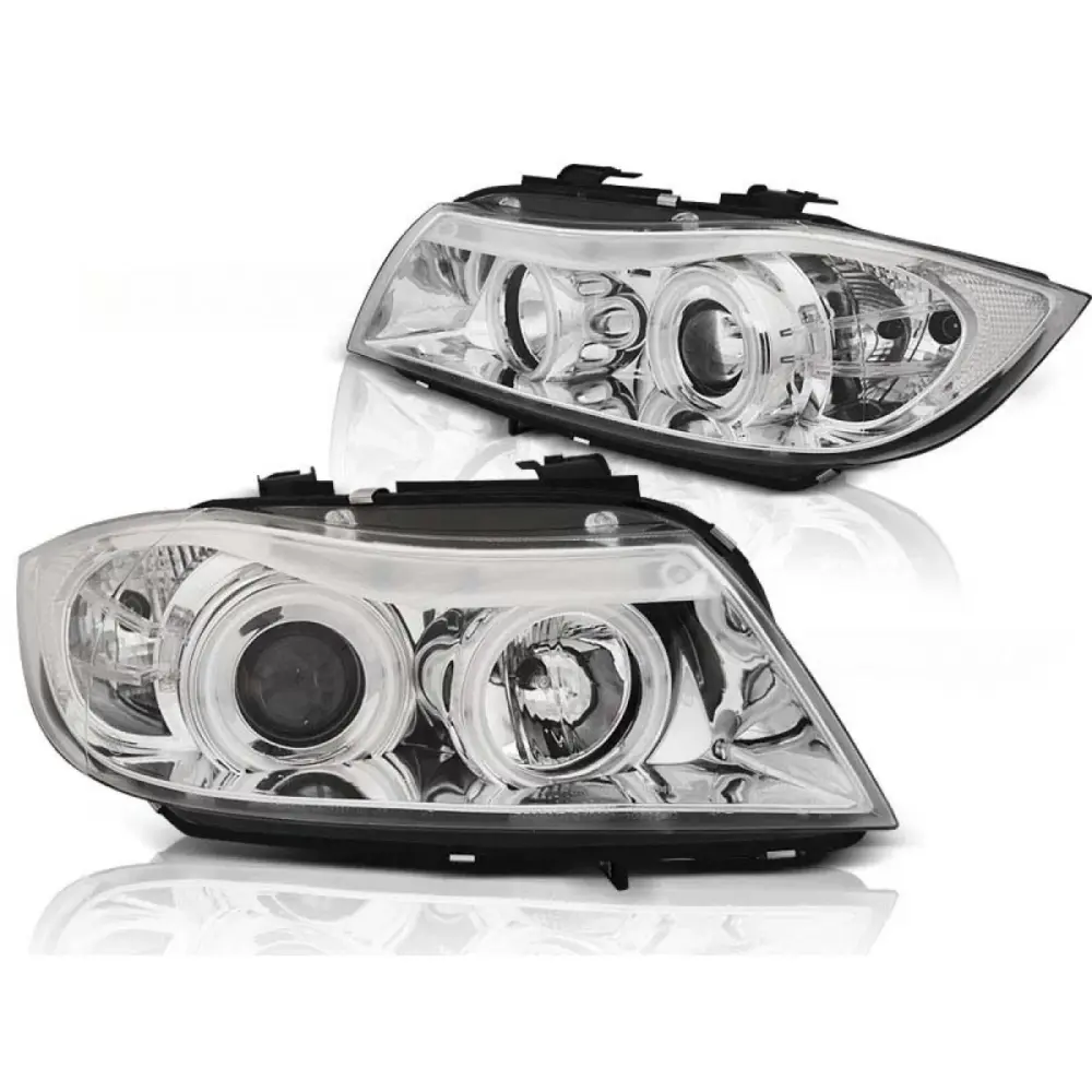 Fari Tuning con Occhi di Angelo CCFL per BMW 3 E90 E91 03.2005-08.2008 Dx e Sx
