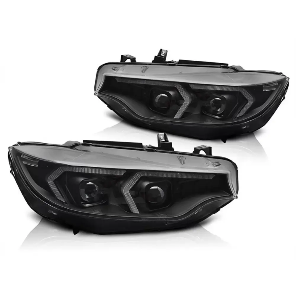 Fari Xenon Anteriore Dx e Sx con Base Nera per BMW Serie 4 F32 2013-2017