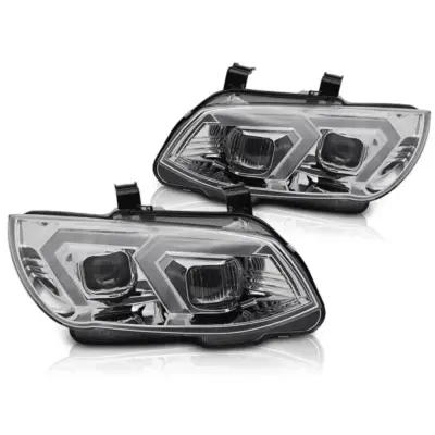 Fari Xenon Anteriore Dx Sx con Base Cromata per BMW Serie 3 E92 2010-2013