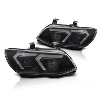 Fari Xenon Anteriori Dx e Sx con Base Nera per BMW Serie 3 E92 2010-2013