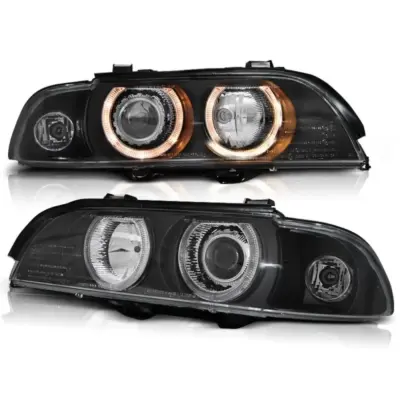 Fari Xenon con Angel Eyes Neri per BMW E39 09.95-06.03