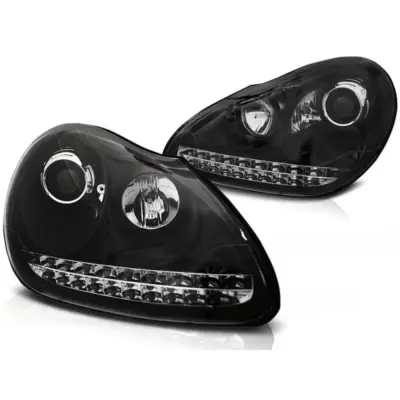 Fari Xenon Daylight Neri Anteriore Porsche Cayenne 02-06