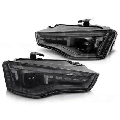 Fari Xenon LED Neri Anteriori Sequenziali per Audi A5 11-16