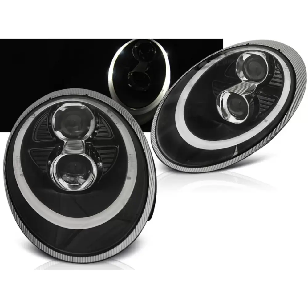Faro Tubo Xenon Nero Anteriore per Porsche 911 997 2004-2009