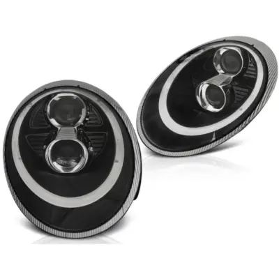 Faro Tubo Xenon Nero Anteriore per Porsche 911 997 2004-2009