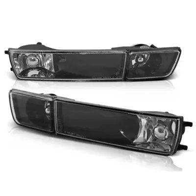 Fendinebbia Anteriore Nero con Luci per Volkswagen Golf 3 Vento