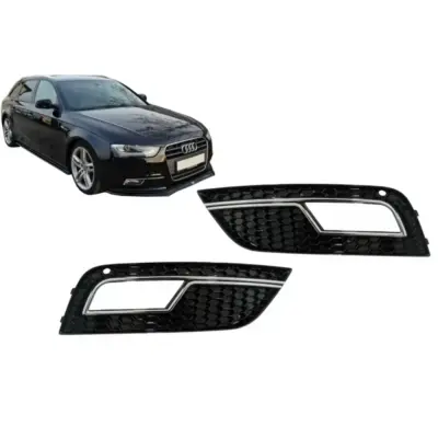 Fendinebbia Copri Anteriore Nero Cromato RS4 Audi A4 B8 Facelift 2012-2015