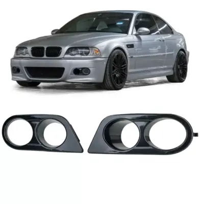 Fendinebbia Copri Anteriore Nero Lucido per BMW Serie 3 E46 98-07