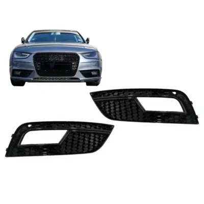 Fendinebbia Copri Anteriore Nero RS4 Design per Audi A4 B8 Facelift 2012-2015